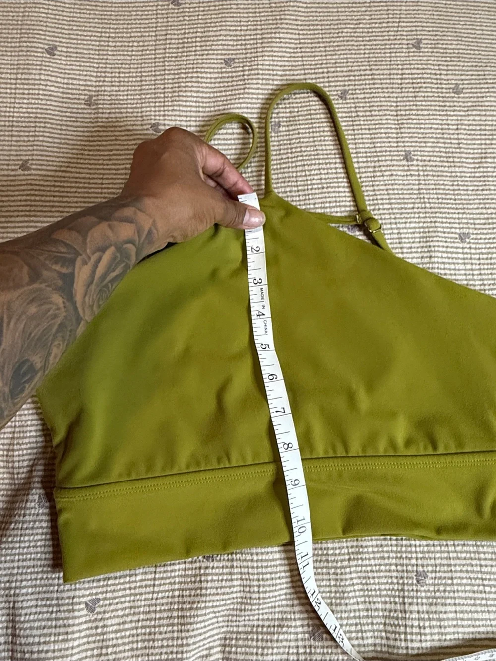BuffBunny Olive High Neck Bralette - Green